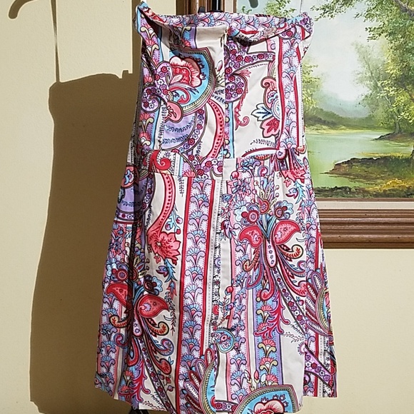 Hilfiger strapless dress paisley design h22 - Picture 4 of 6